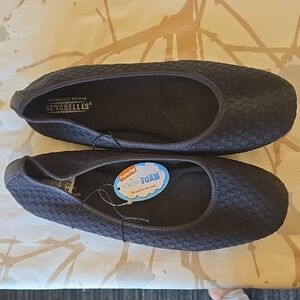 Seychelles Black Quilted Flats with Cushioned Insole